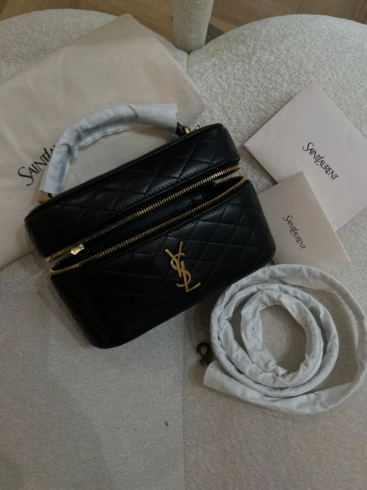 Saint Laurent GABY Vanity Lamb Black