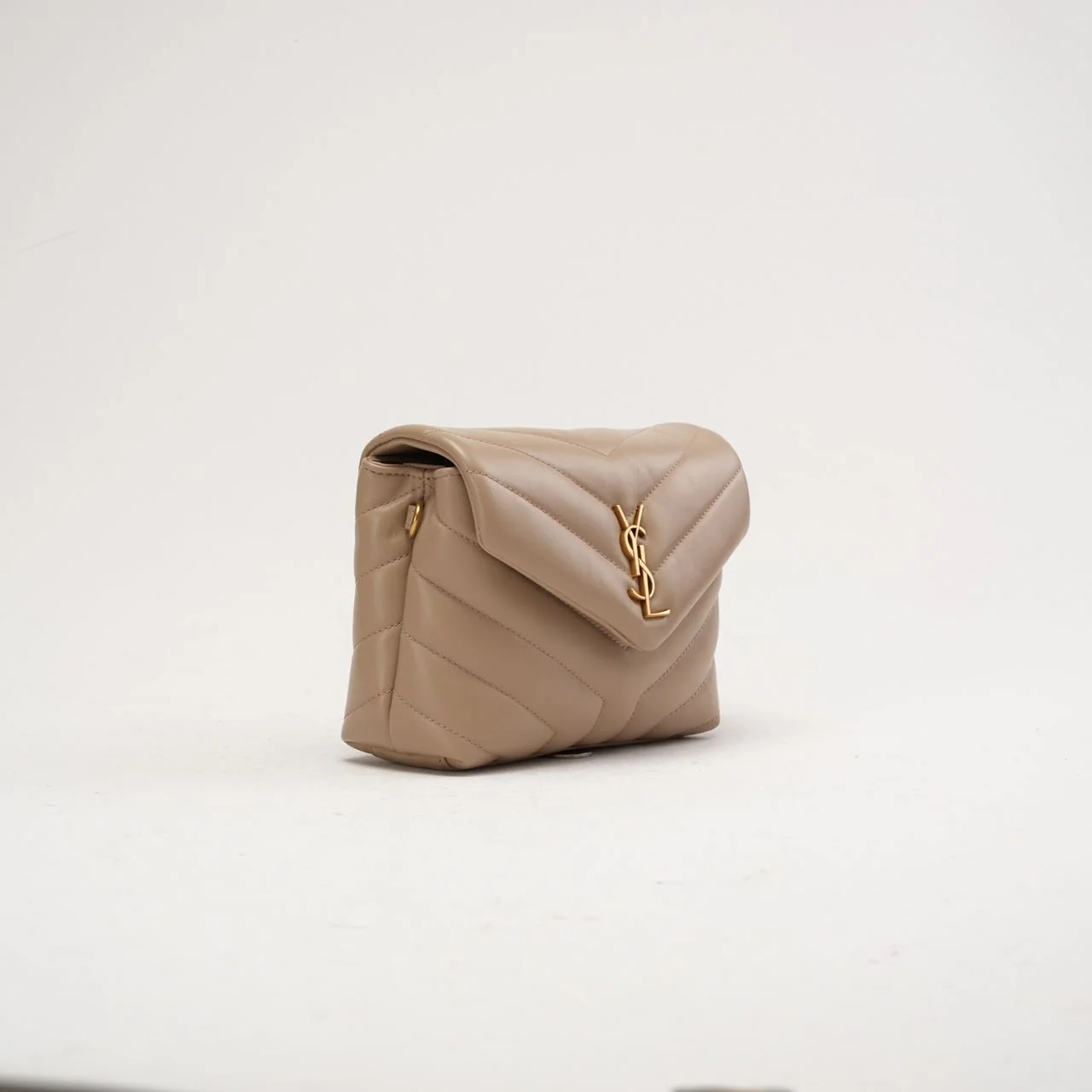 Saint Laurent LouLou Toy Crossbody Leather Dark Beige 2020