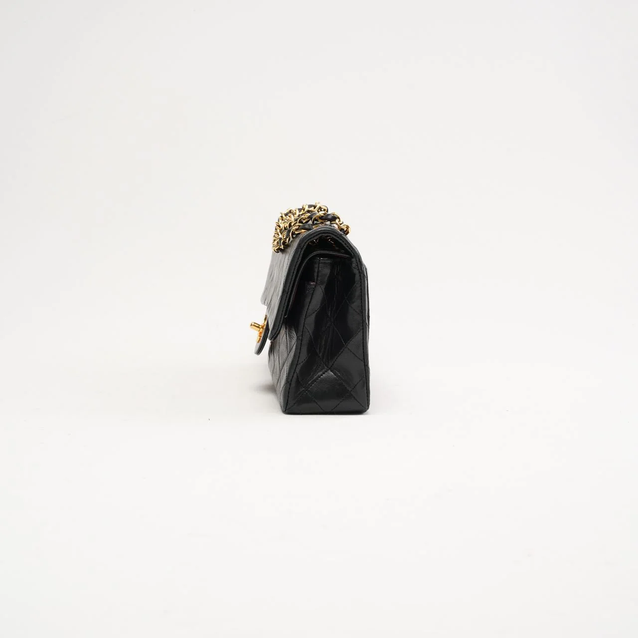 Chanel Vintage Timeless Small Double Flap Lamb Black 1991