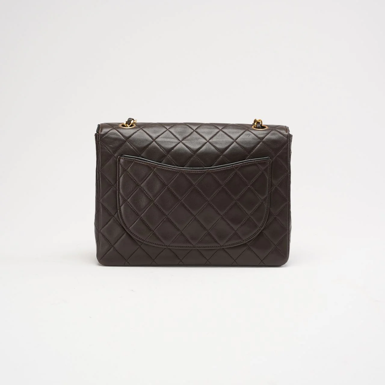 Chanel Vintage Brown Two-Tone Classic Flap Bag 1991