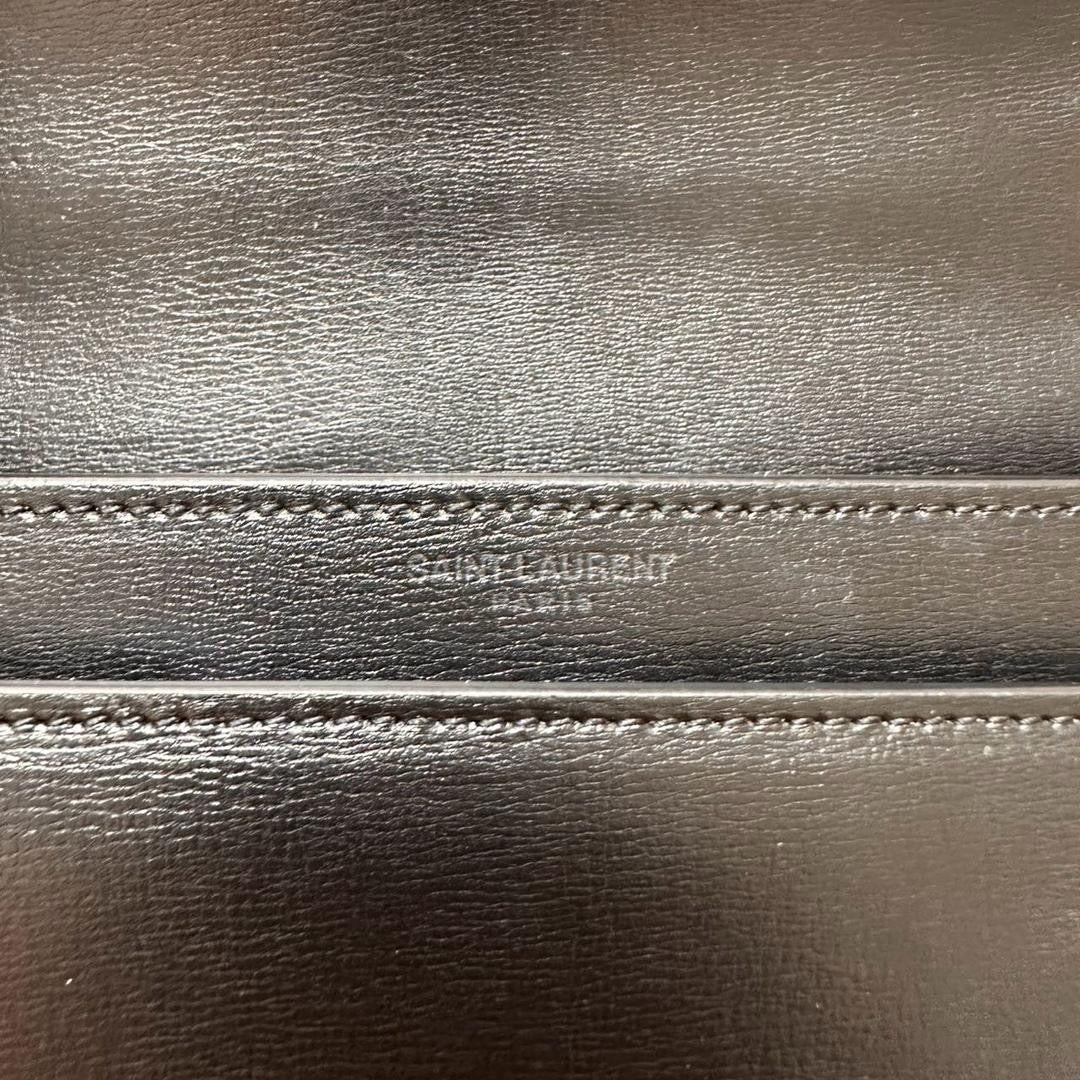 Saint Laurent Black Calfskin Medium Monogram Sunset