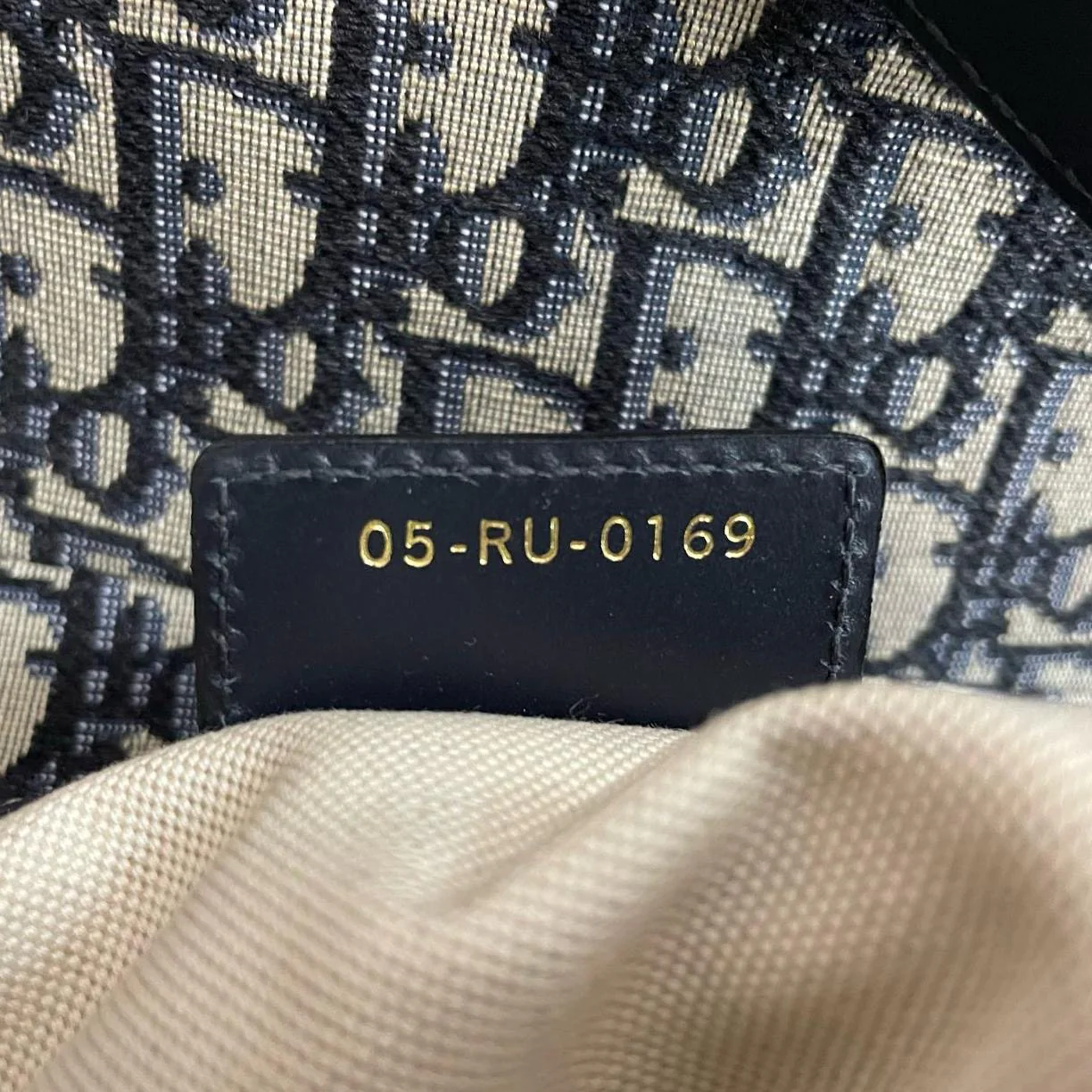 Dior Saddle Bag Medium Shoulder Bag Blue Oblique Jacquard With Shoulder Strap From 2019 Serial Nummer 
