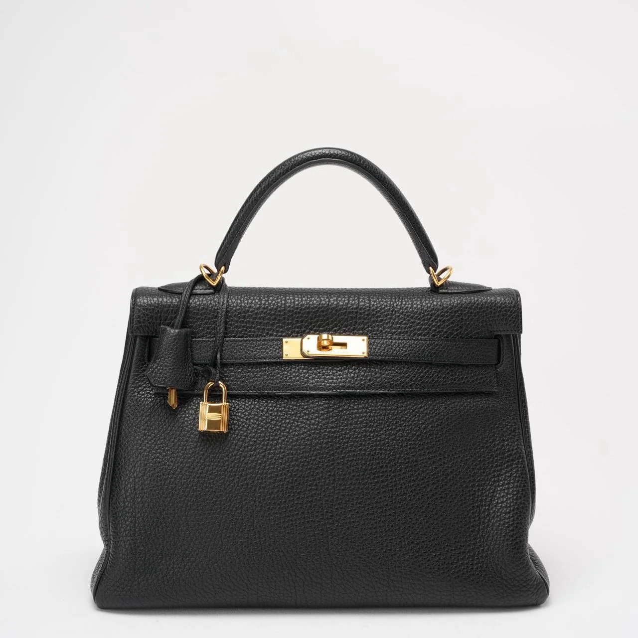 Hermes Black Kelly 32 Retourne Togo Leather 2011