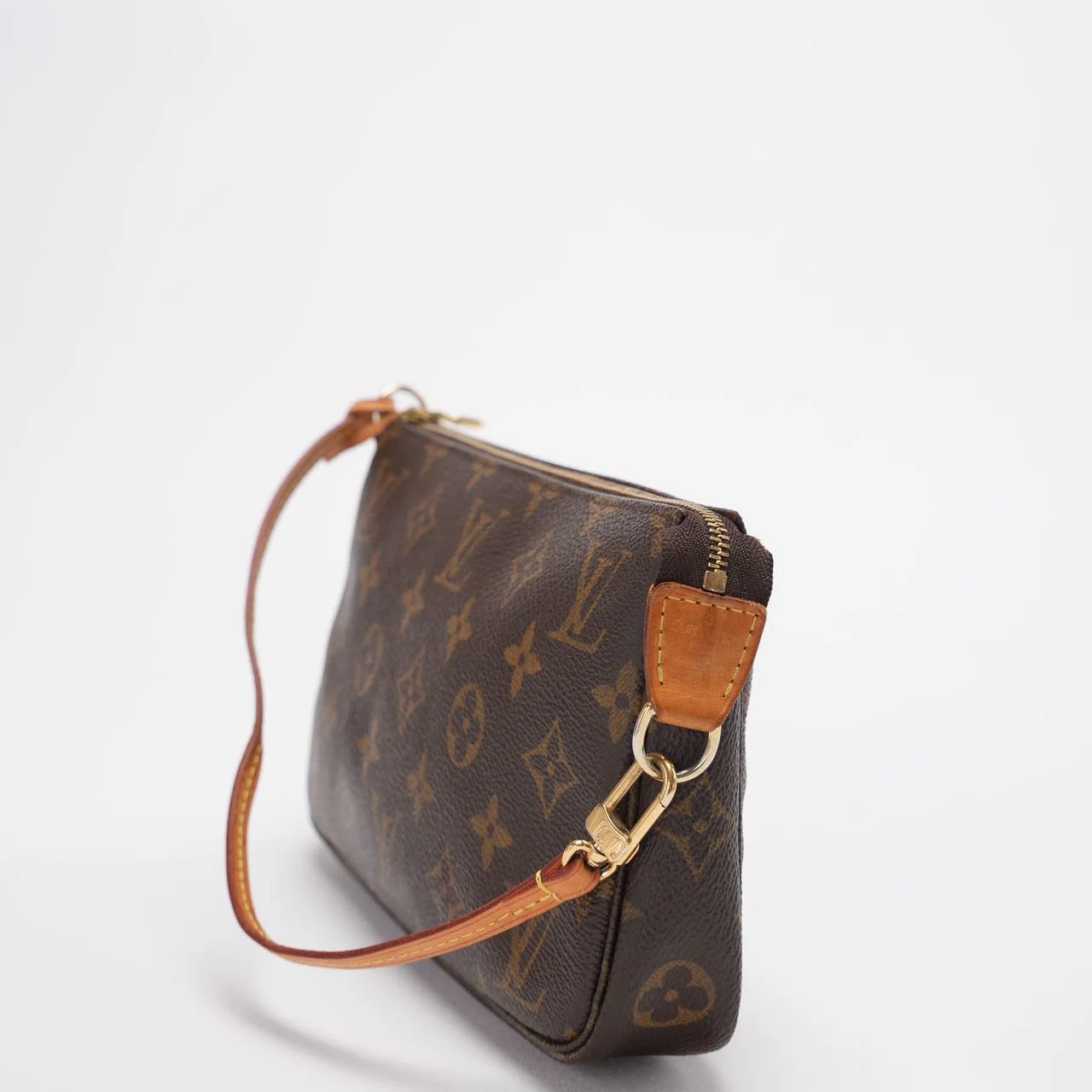 Louis Vuitton Pochette Monogram Canvas Accessoires Pouch Brown Side