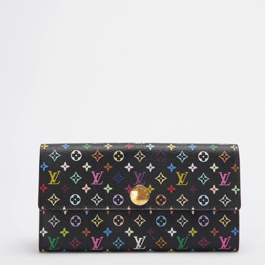 Louis Vuitton Monogram Multicolor Sarah Wallet Gold Hardware Limited Edition 