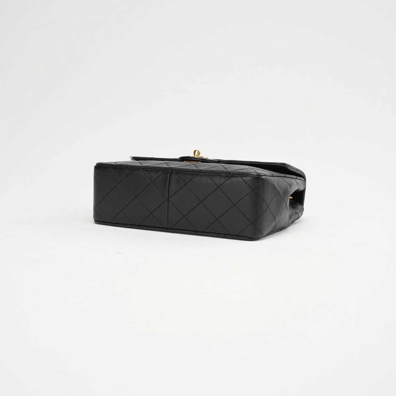 Chanel Vintage Black Mini Square Classic Flap Bag 1991