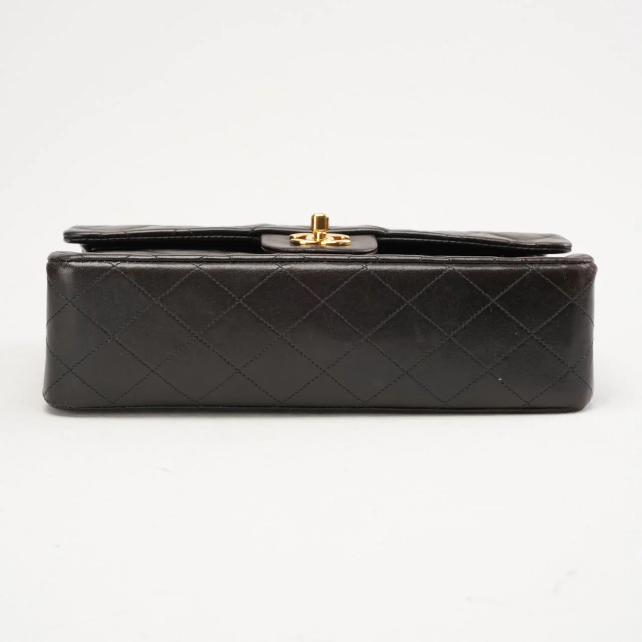 Chanel Vintage Medium Classic Double Flap Leather Black 1999