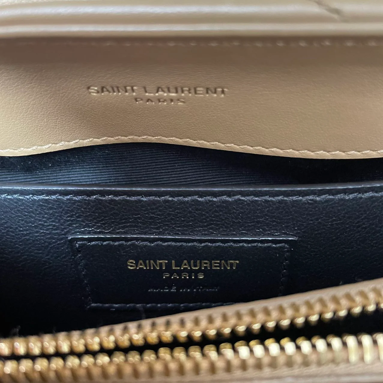 Saint Laurent Small Loulou Chain Satchel Dark Beige 2022