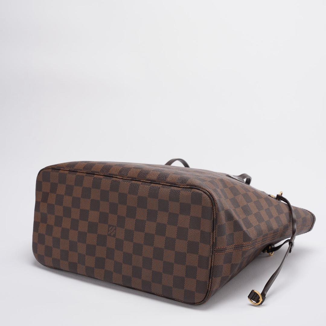 Louis Vuitton Neverfull MM Bag Tote Damier Ebene Canvas Brown