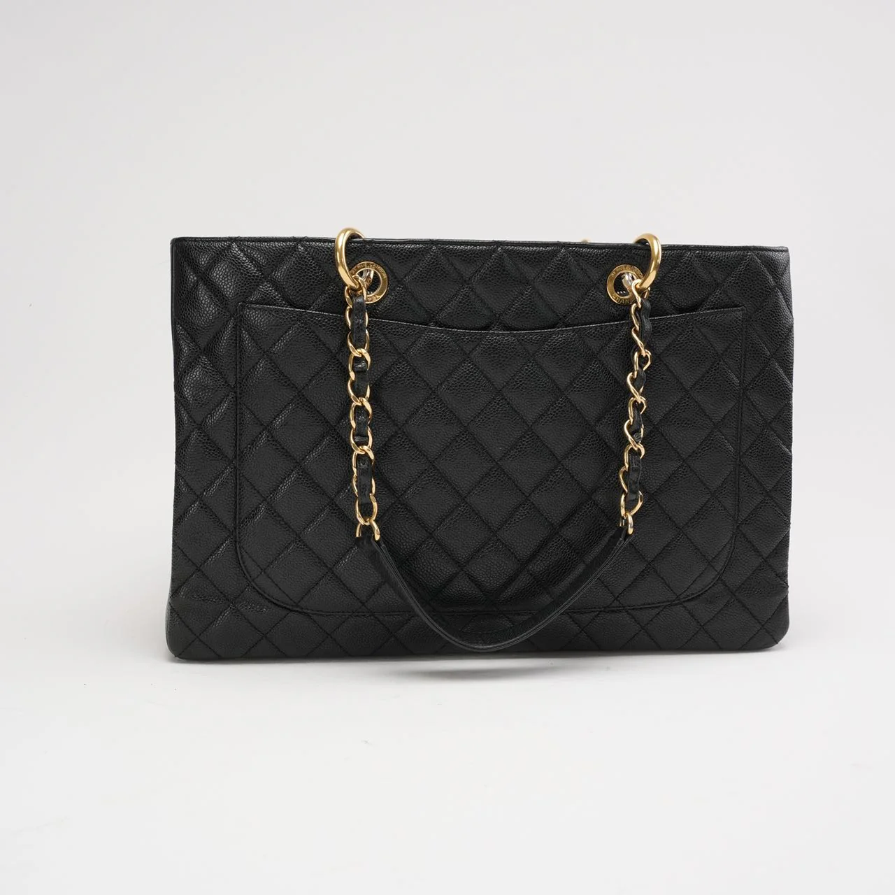 Chanel Grand Shopping Tote Black GST Caviar 2014