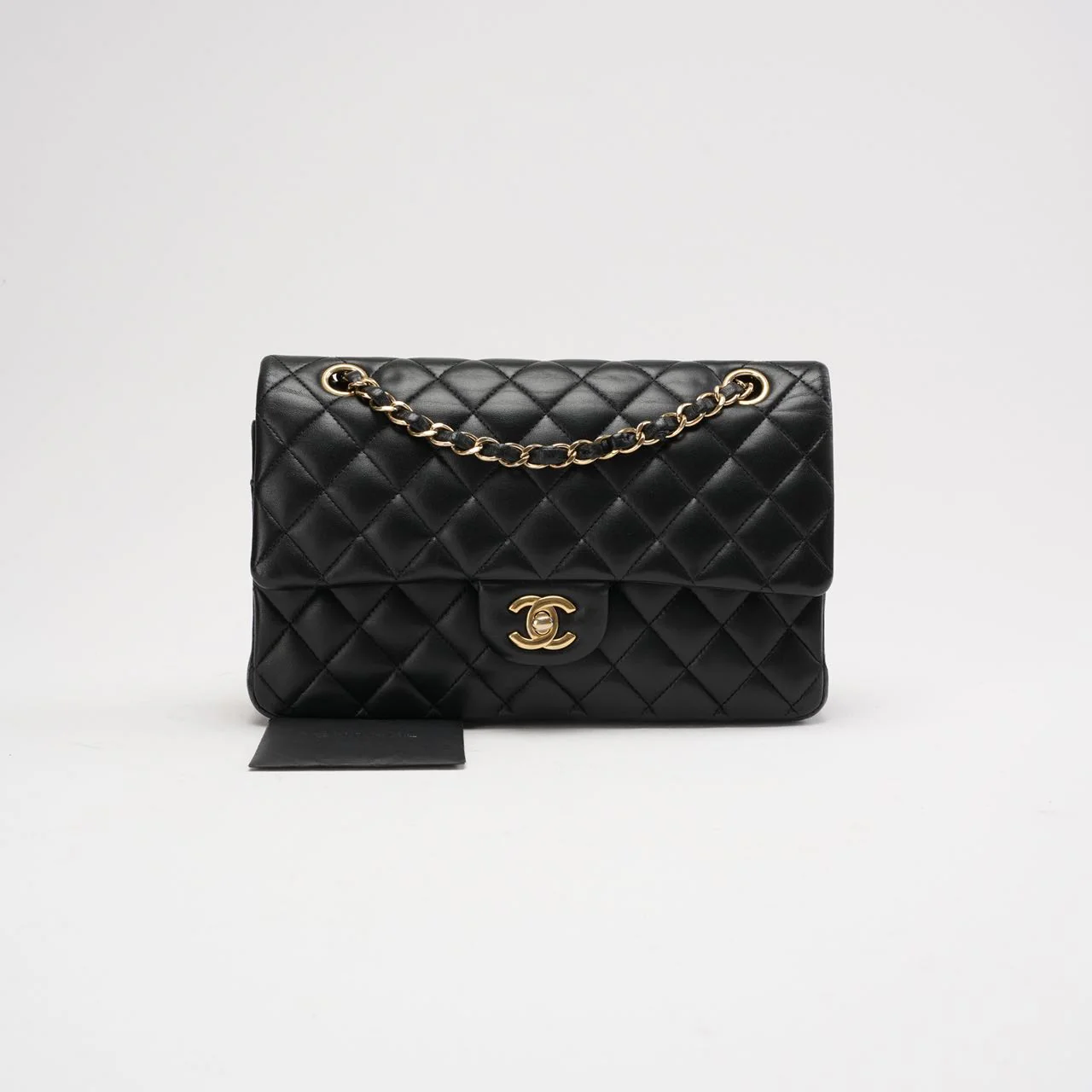 Chanel Classic Medium Double Flap Bag  Black Lambskin 2012