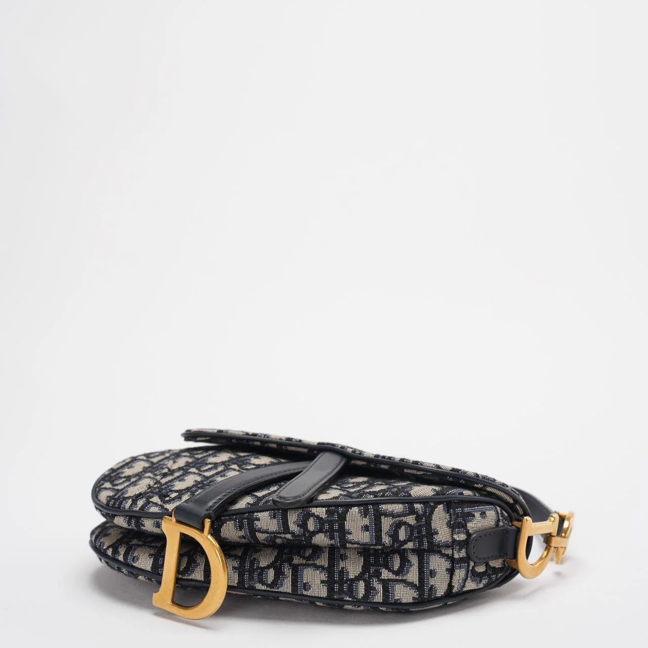 Dior Saddle Bag Mini Blue Oblique Jacquard With Shoulder Strap From 2019