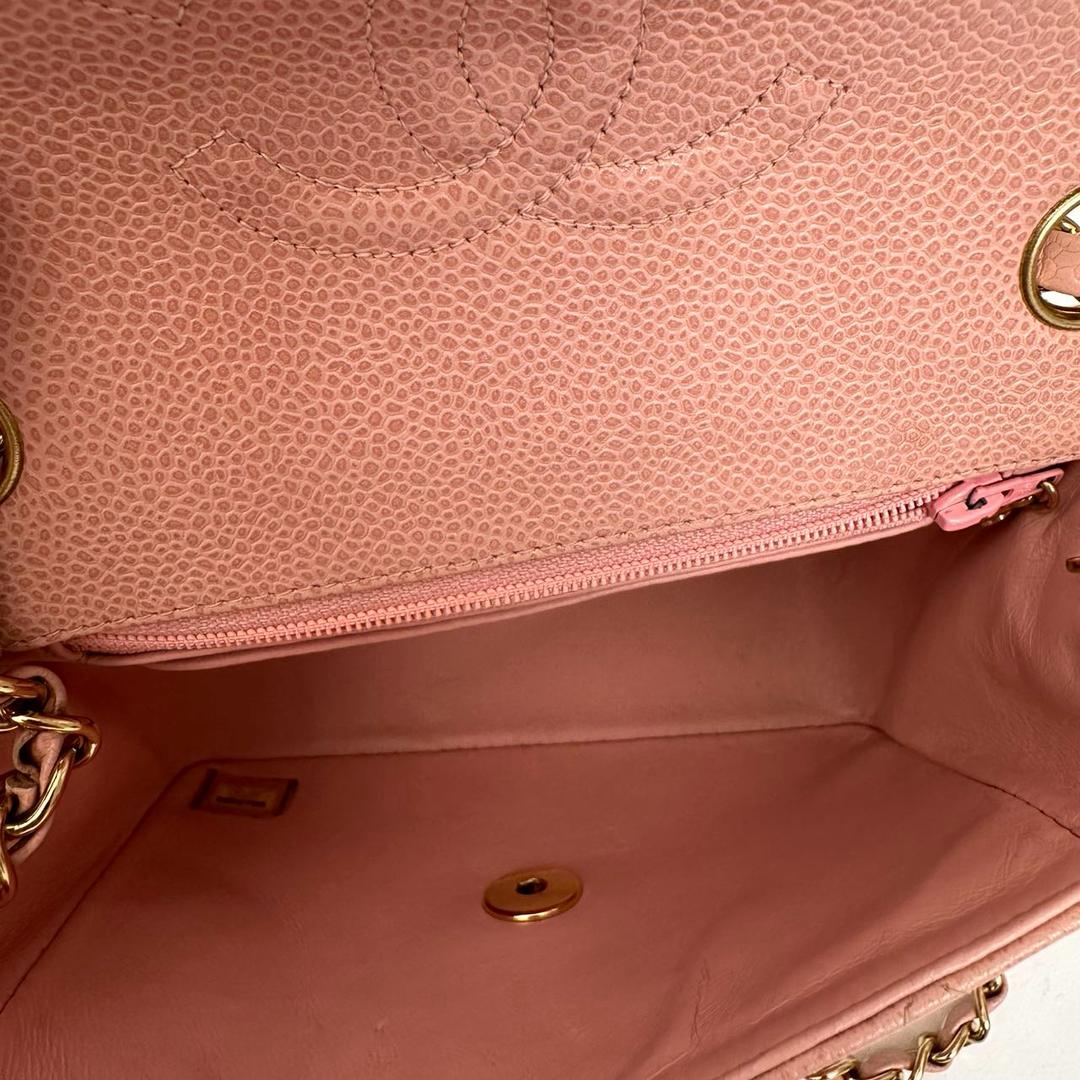 Chanel Vintage Pink Mini Square Classic Flap 2003-2004