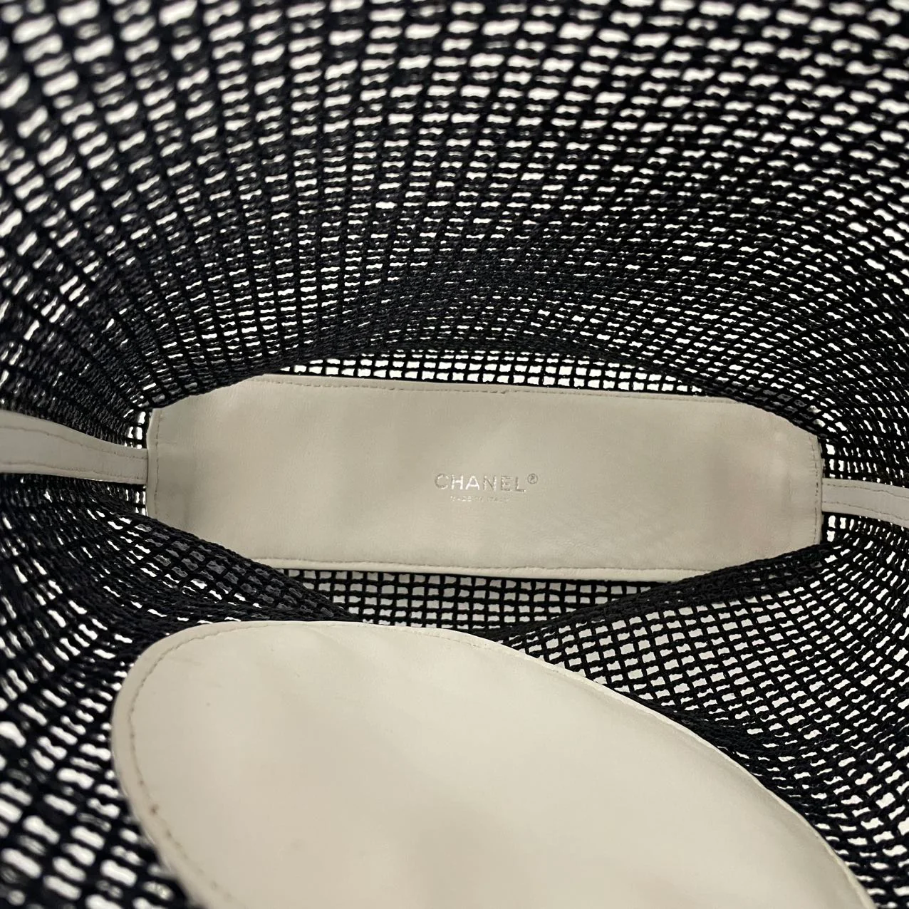 Chanel Vintage Tennis Shopper Tote Bag Black / White 2004