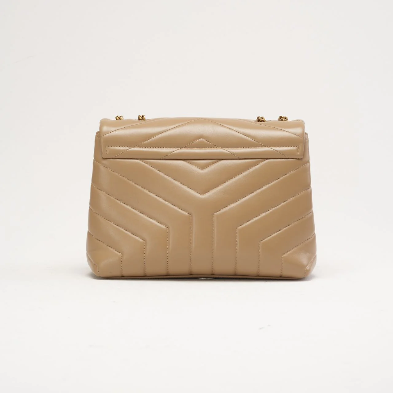 Saint Laurent Small Loulou Leather Dark Beige 2019