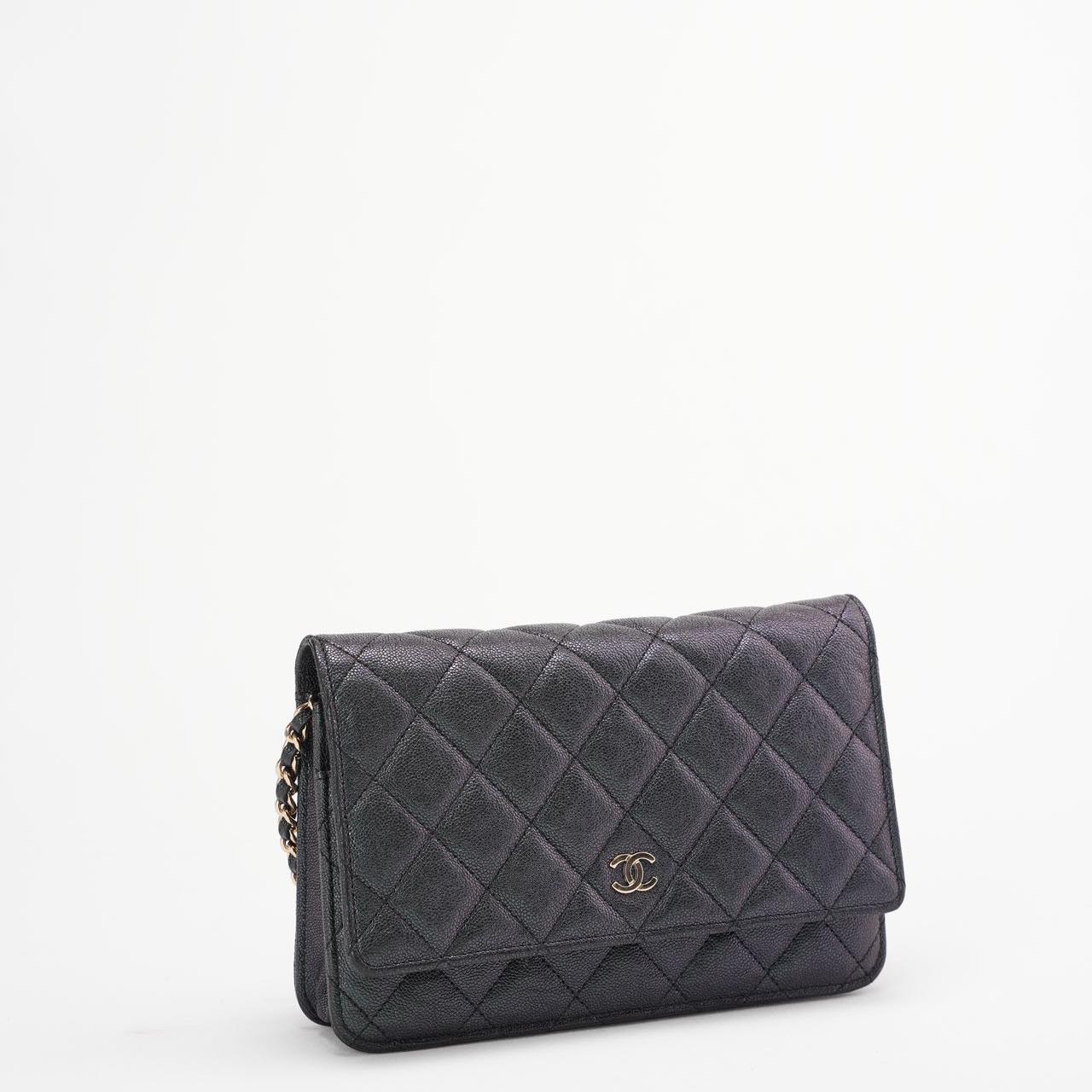 Chanel Black Caviar Wallet on Chain (WOC) Gold Hardware