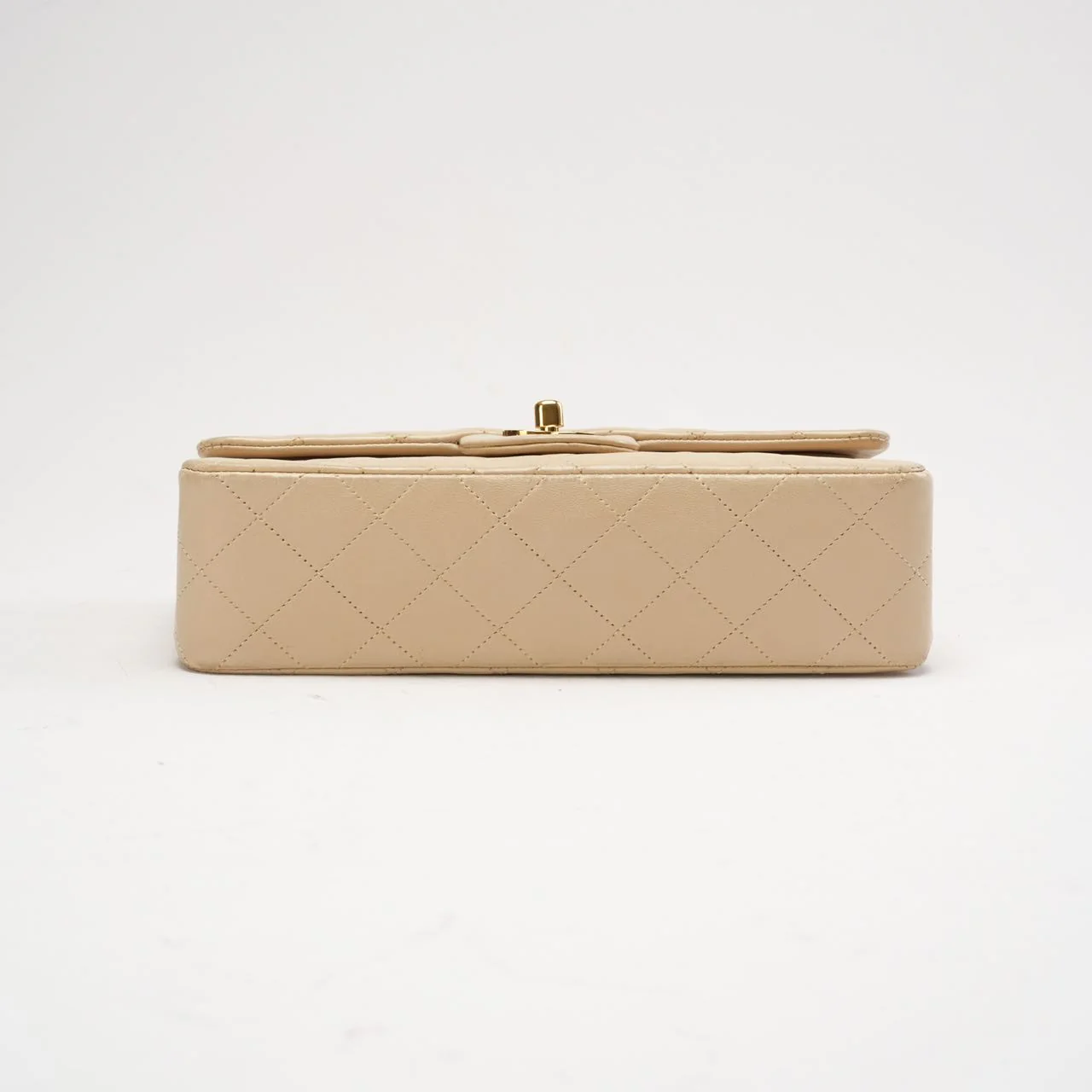 Chanel Vintage Beige Small Classic Double Flap Bag 1994