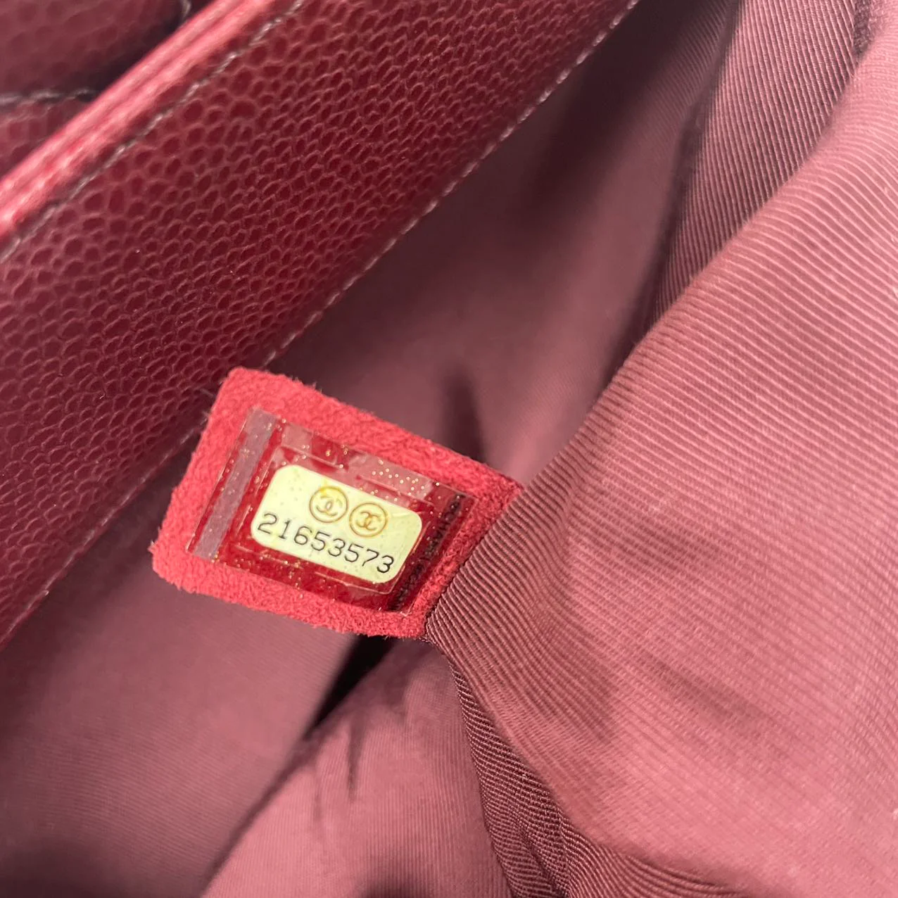 Chanel Burgundy Red Caviar Leather City Shopping Tote Bag 2016