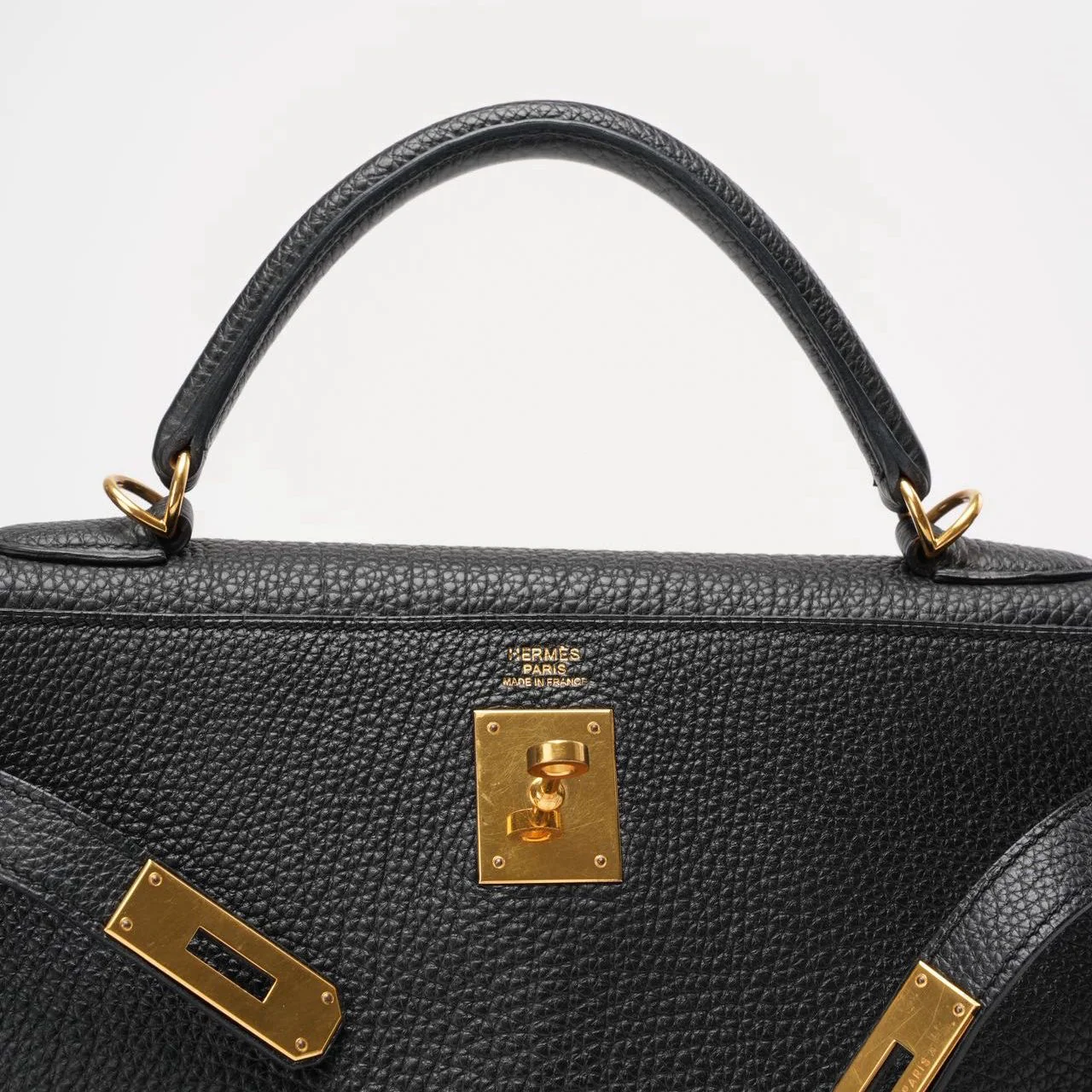 Hermes Black Kelly 32 Retourne Togo Leather 2011