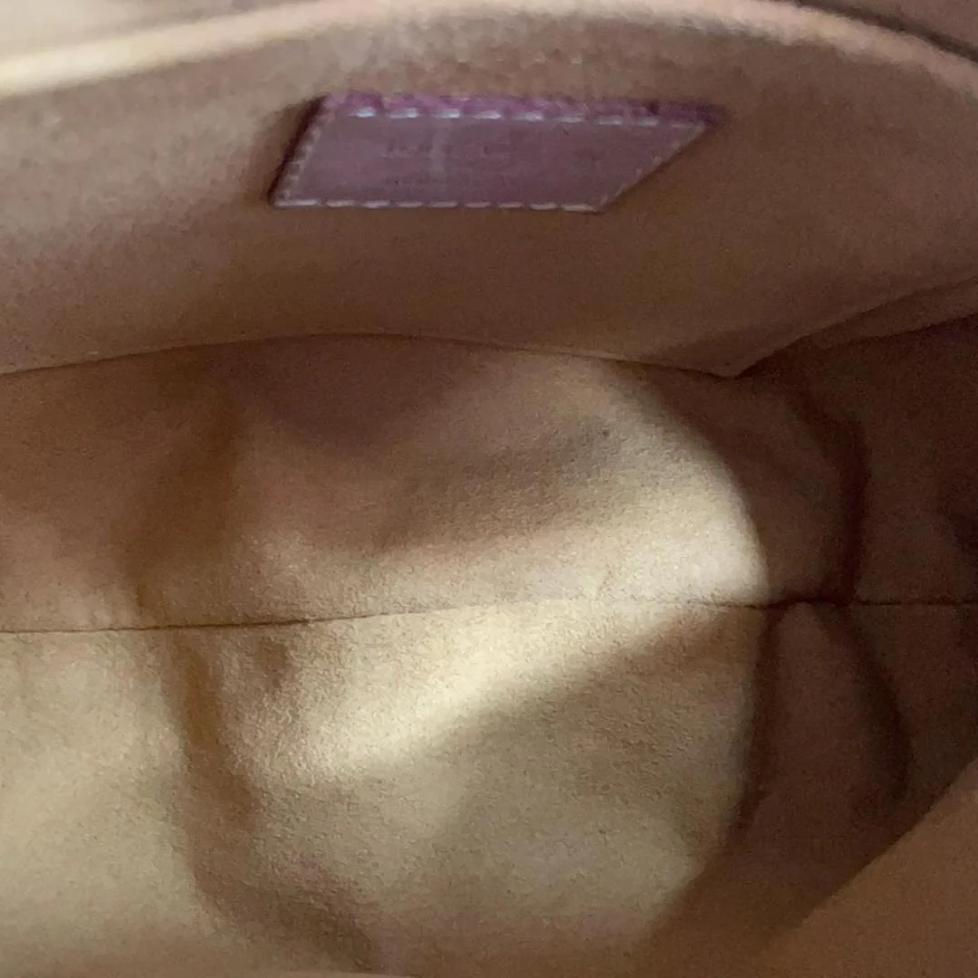 Louis Vuitton Vintage Shoulder Handbag Monogram Denim Mini Pretty Canvas Leather Blue