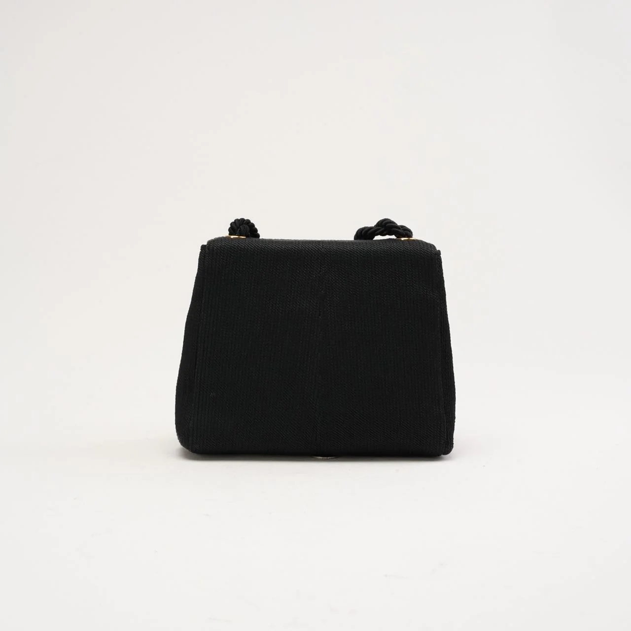 Chanel Vintage Silk Rope Mini Kelly Flap Black 1997