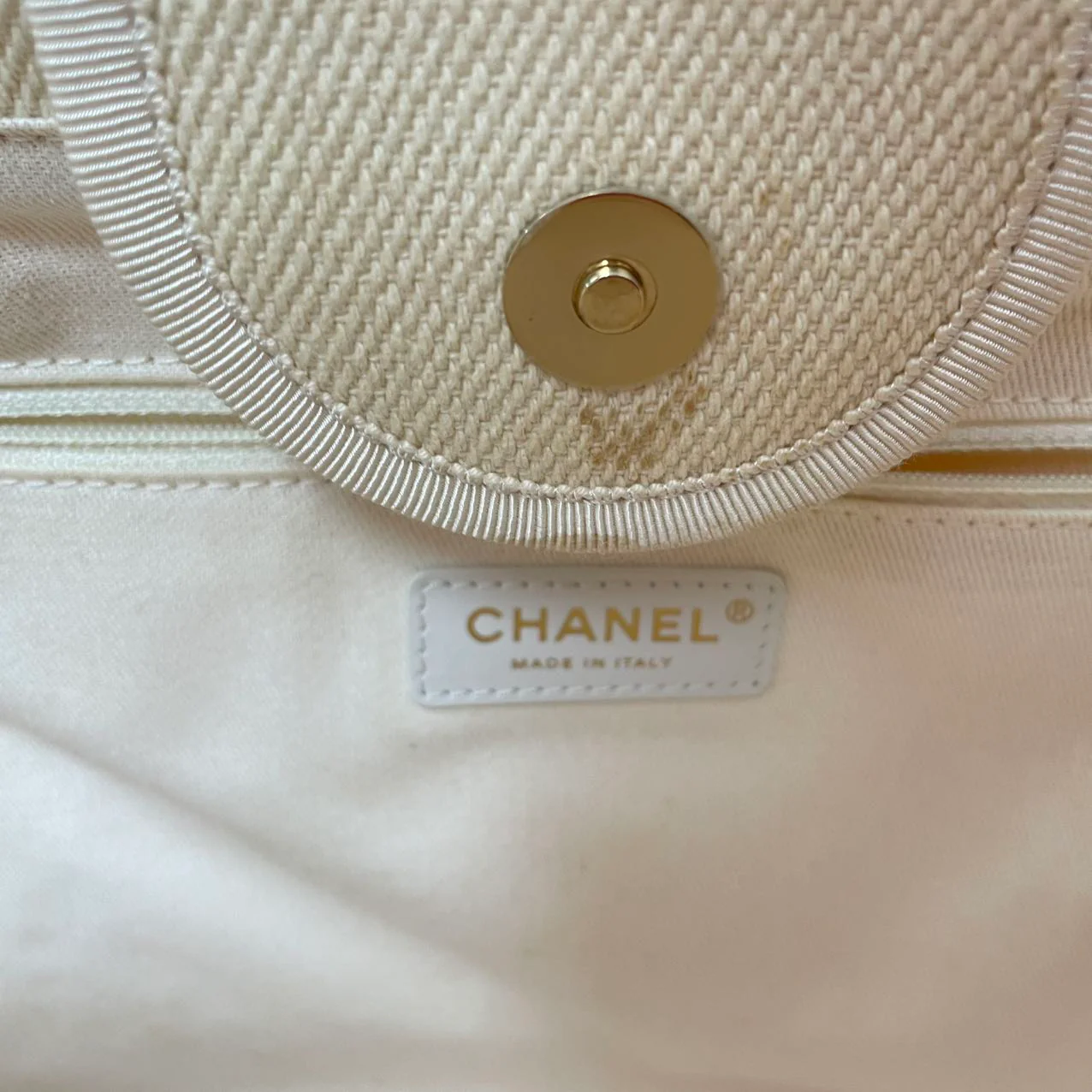 Chanel White Pearls Deauville Shopping Tote 2020