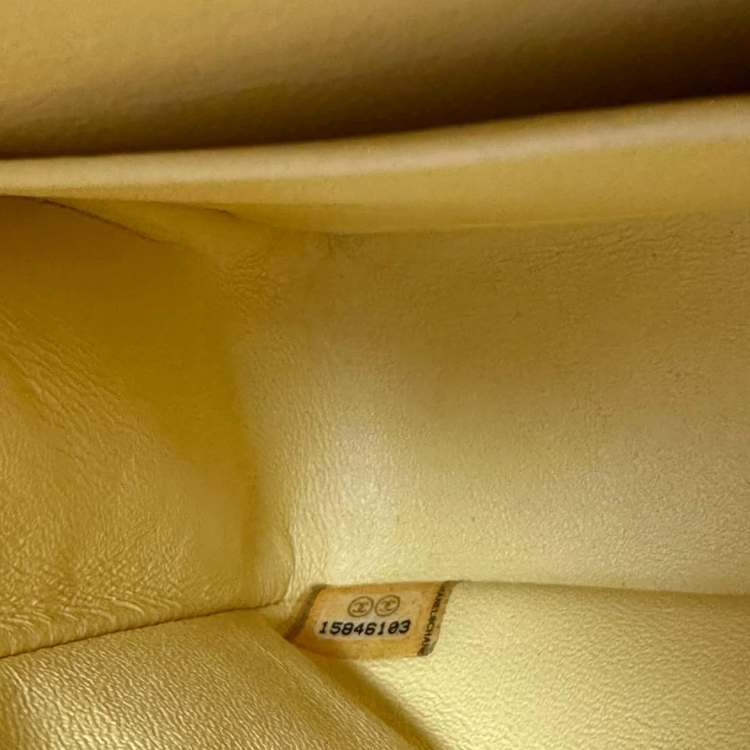 Chanel Yellow Lambskin Quilted Medium Double Flap Gold Hardware