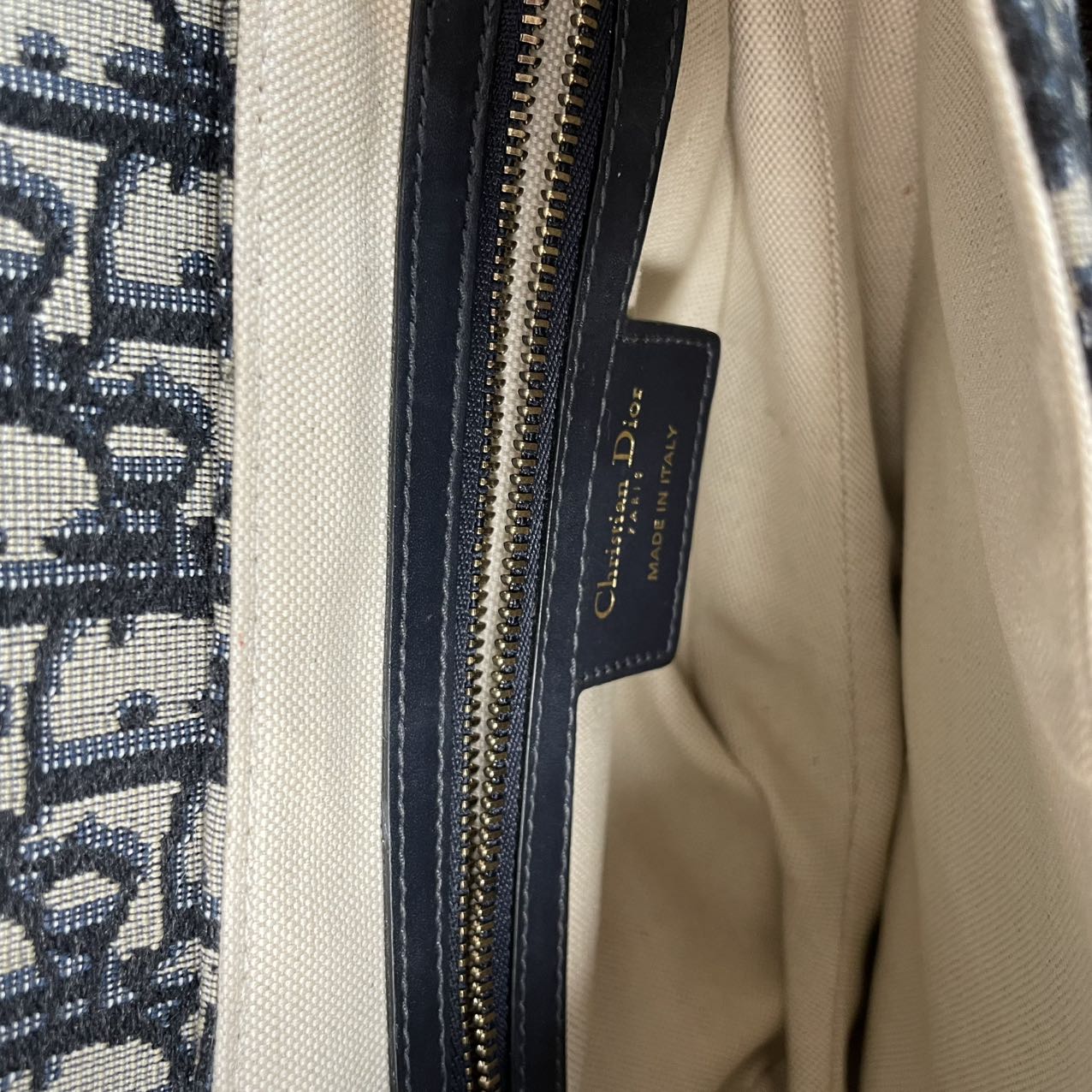 Dior Saddle Medium Canvas Blue / White 2020