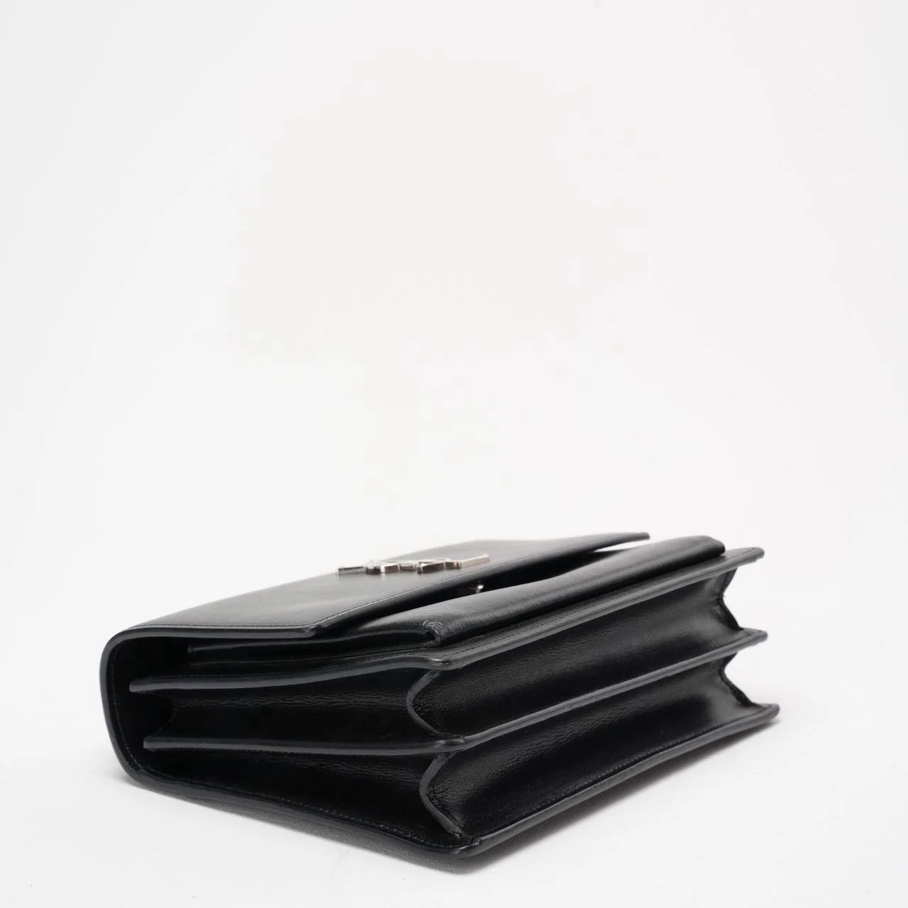 Saint Laurent Black Calfskin Medium Monogram Sunset