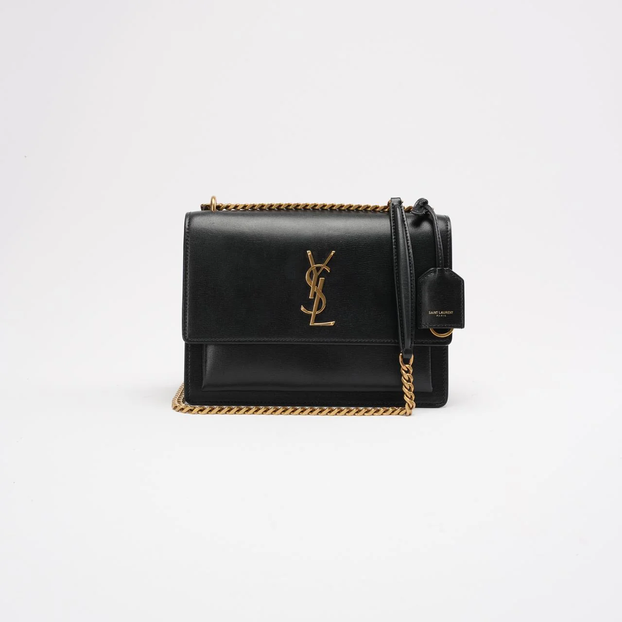 Saint Laurent Black Calfskin Medium Monogram Sunset 2019
