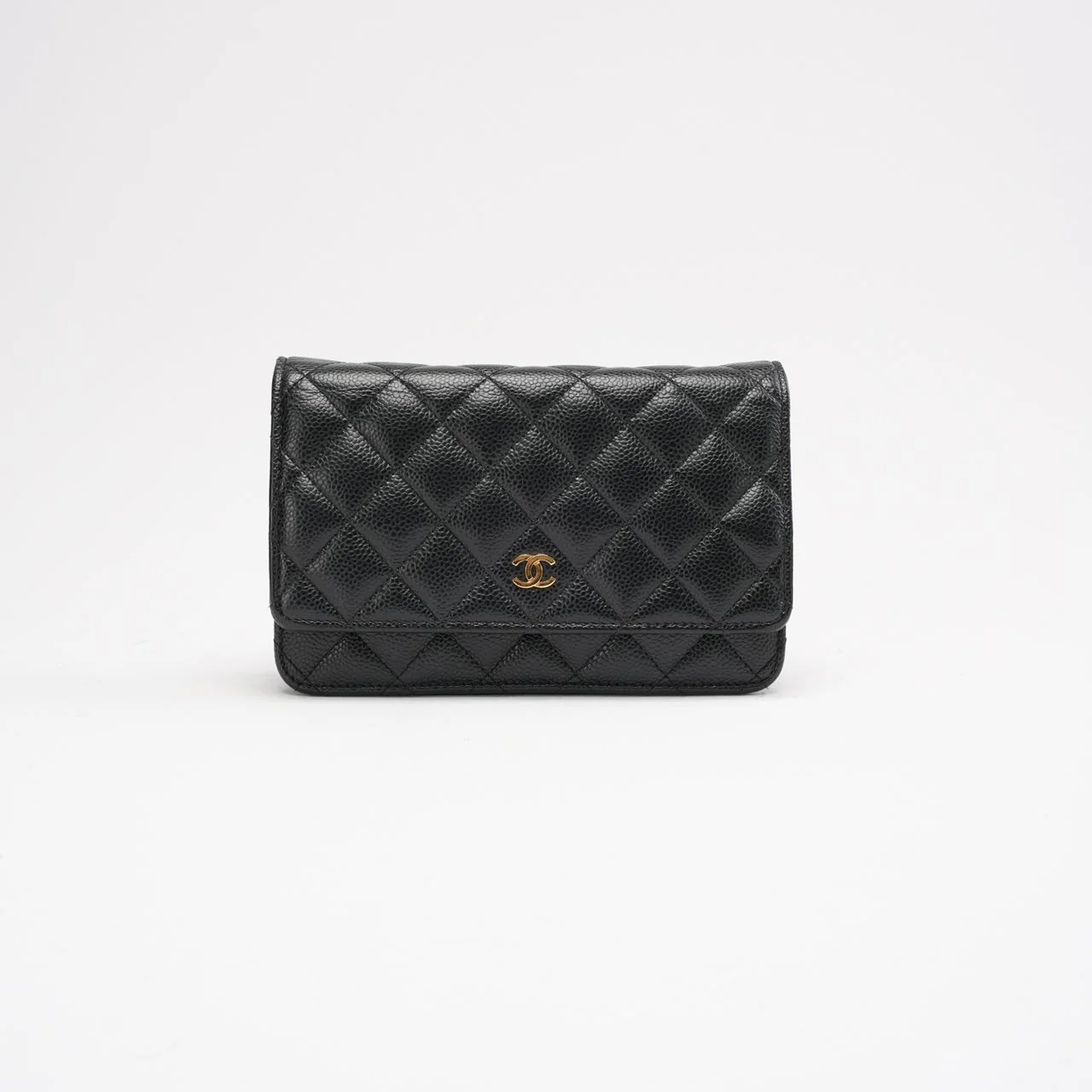Chanel Black Classic Wallet on Chain (WOC) Caviar 2018