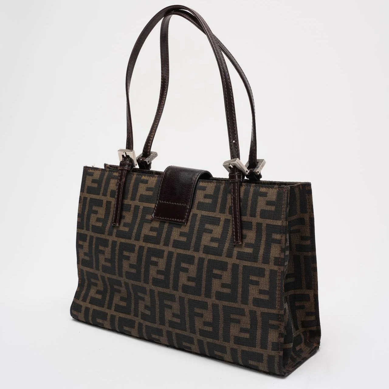 Fendi Vintage Zucca Double Top Handle Bag