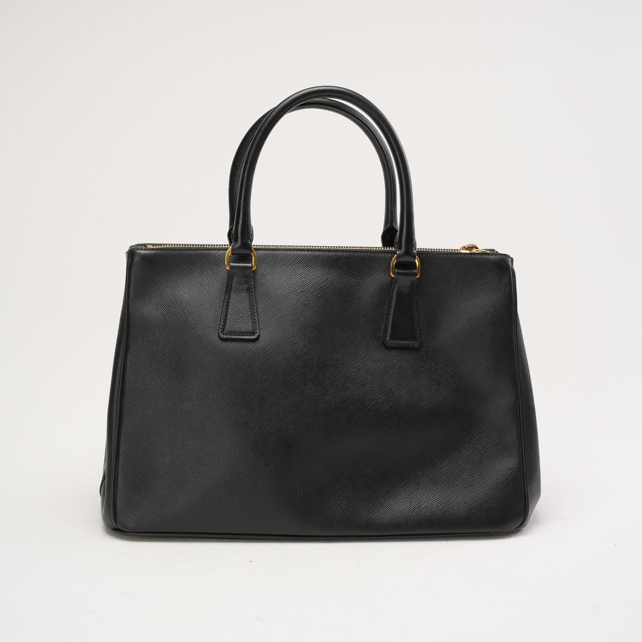 Prada Black Saffiano Medium Galleria Zip Tote Leather