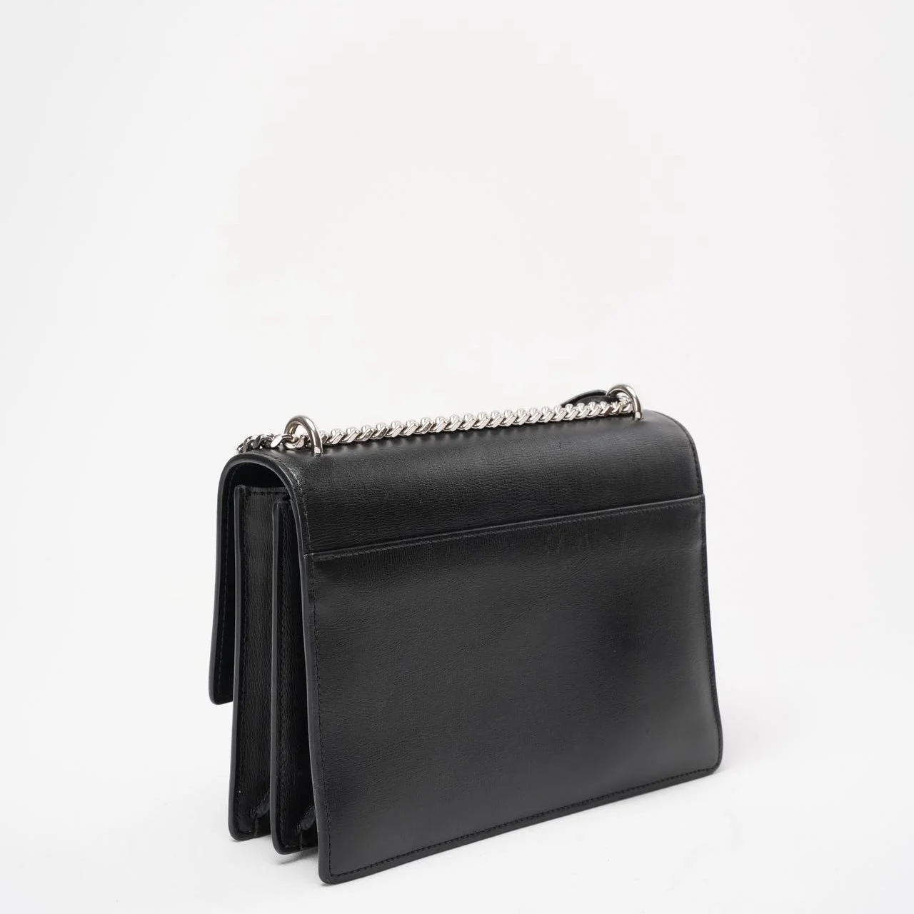 Saint Laurent Black Calfskin Medium Monogram Sunset