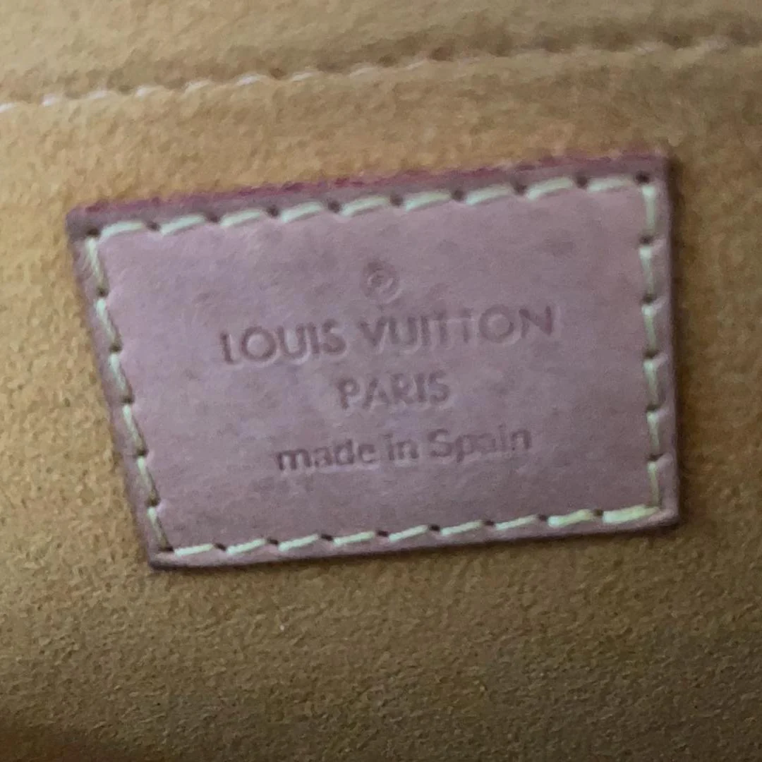 Louis Vuitton Vintage Shoulder Handbag Monogram Denim Mini Pretty Canvas Leather Blue