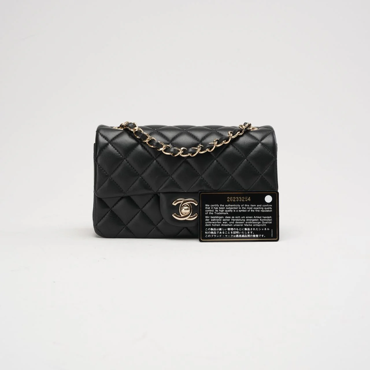 Chanel Black Mini Tangle Classic Flap Bag 2019
