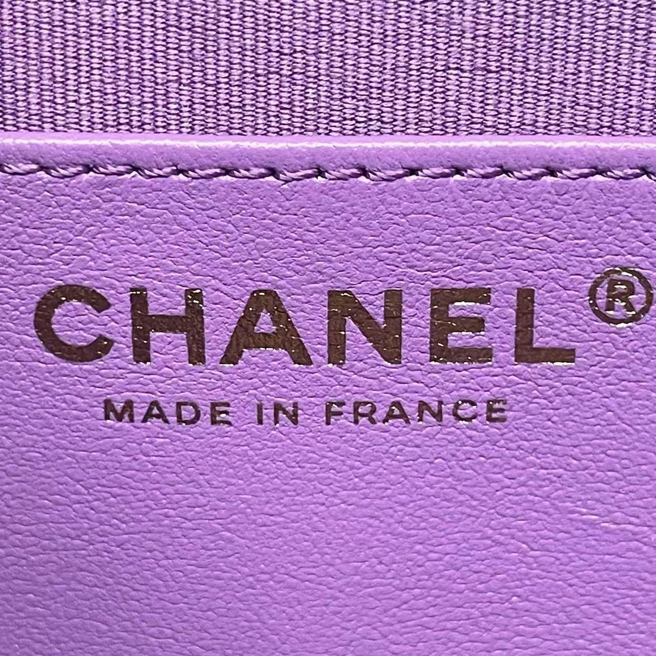 Chanel Purple CC in Love Heart Clutch in Lambskin 2022