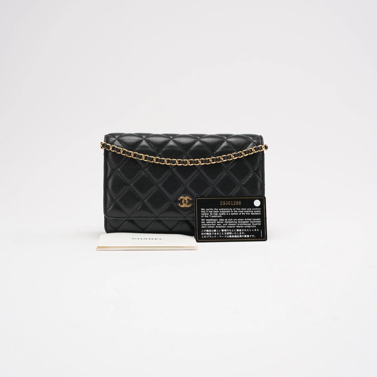 Chanel Black Classic Wallet on Chain (WOC) 2019