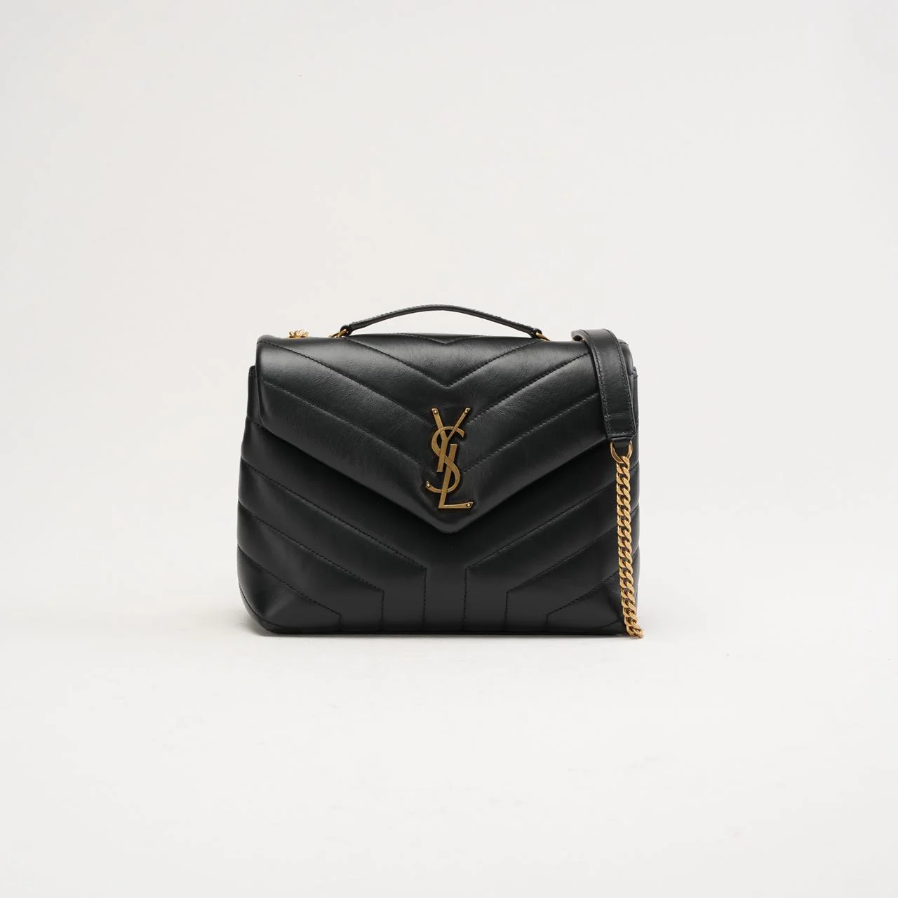 Saint Laurent Small LouLou Leather Black 2023