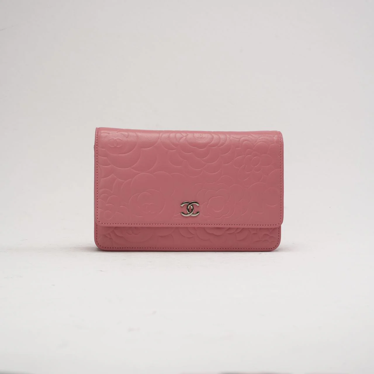 Chanel Timeless Camellia Wallet On Chain (WOC) Lamb Pink
