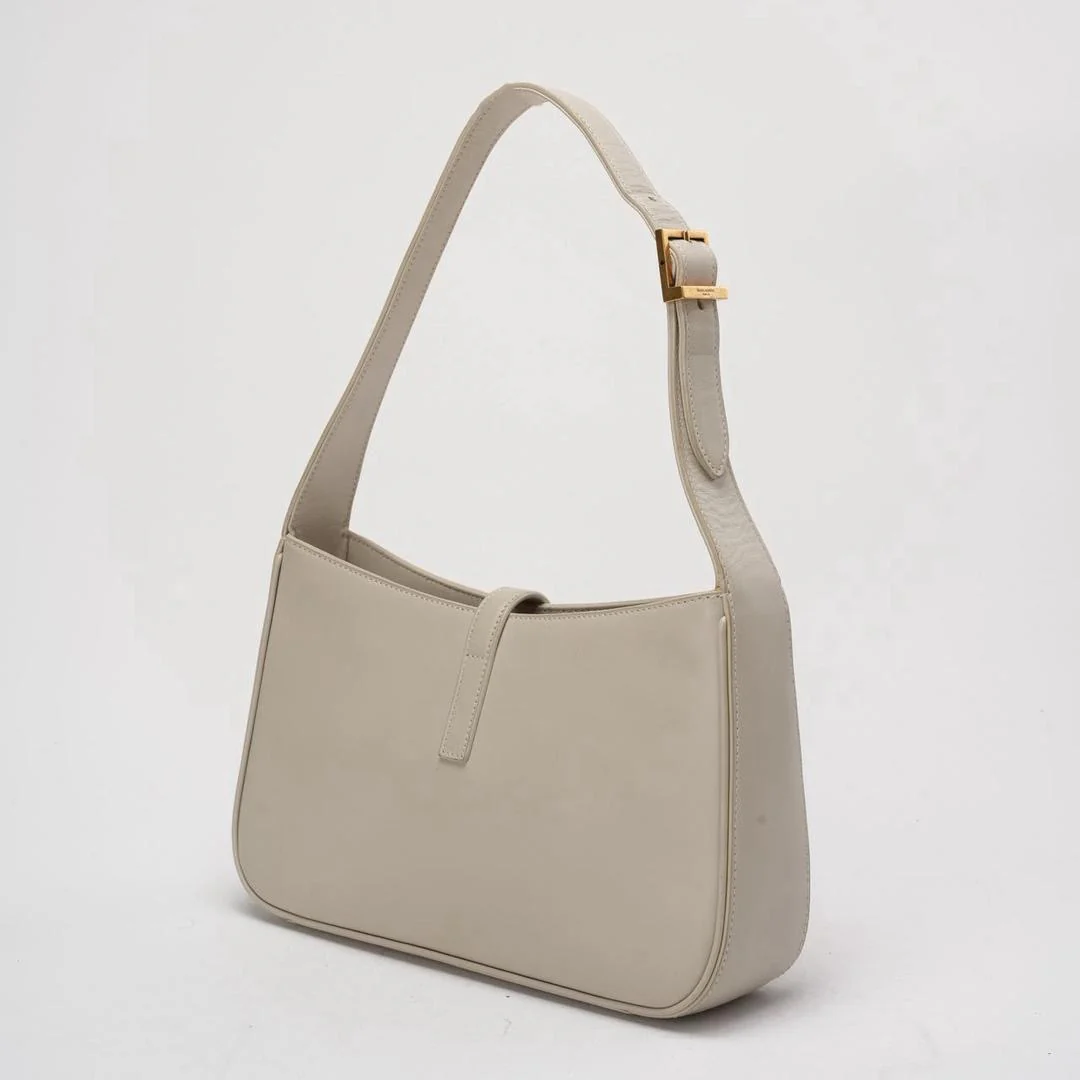 Saint Laurent Paris Le 5 to 7 White Smooth Leather Bag