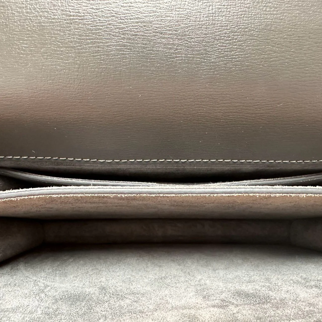 Saint Laurent Grey Calfskin Medium Monogram Sunset