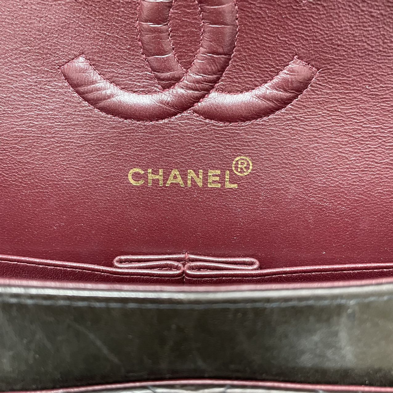 Chanel Vintage Medium Classic Double Flap Leather Black 1999