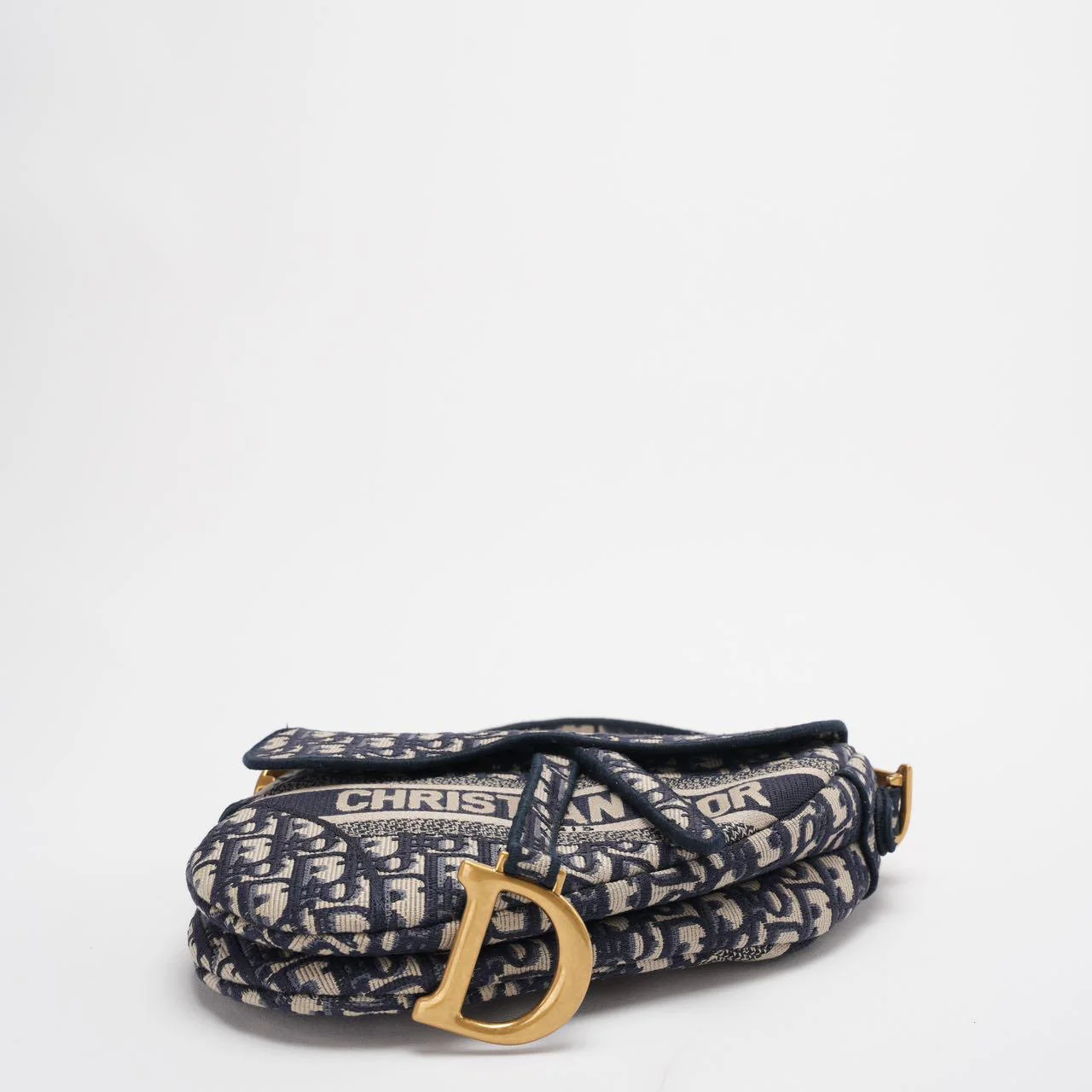 Dior Saddle Bag Blue Oblique Embroidery Bag Medium with Shoulder Strap 2021