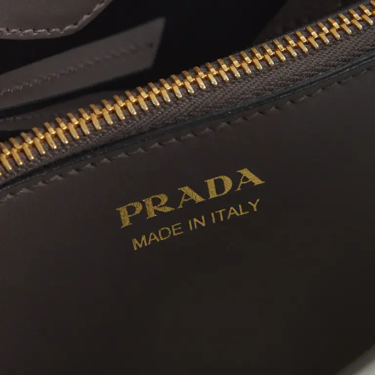 Prada Gray Saffiano Matinee Medium Bag