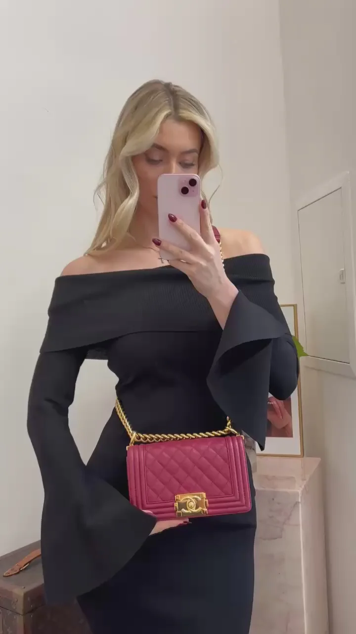 Chanel Burgundy Small Le boy Caviar 2018-2019