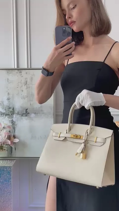 Hermes Birkin 30 Sellier Bag in Nata Epsom Leather with Gold Hardware