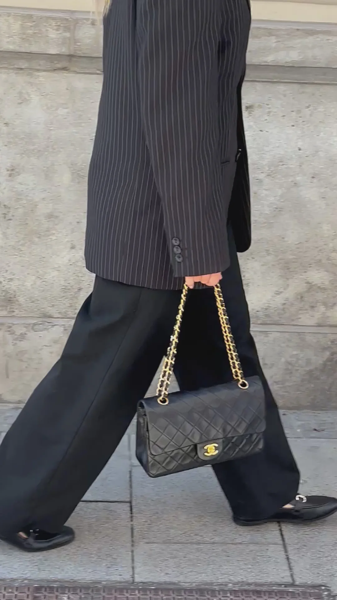 Chanel Black Vintage Classic Medium Double Flap Bag 1997