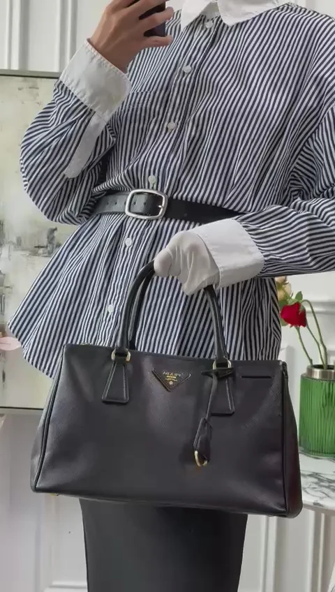 Prada Black Galleria Saffiano Leather Bag