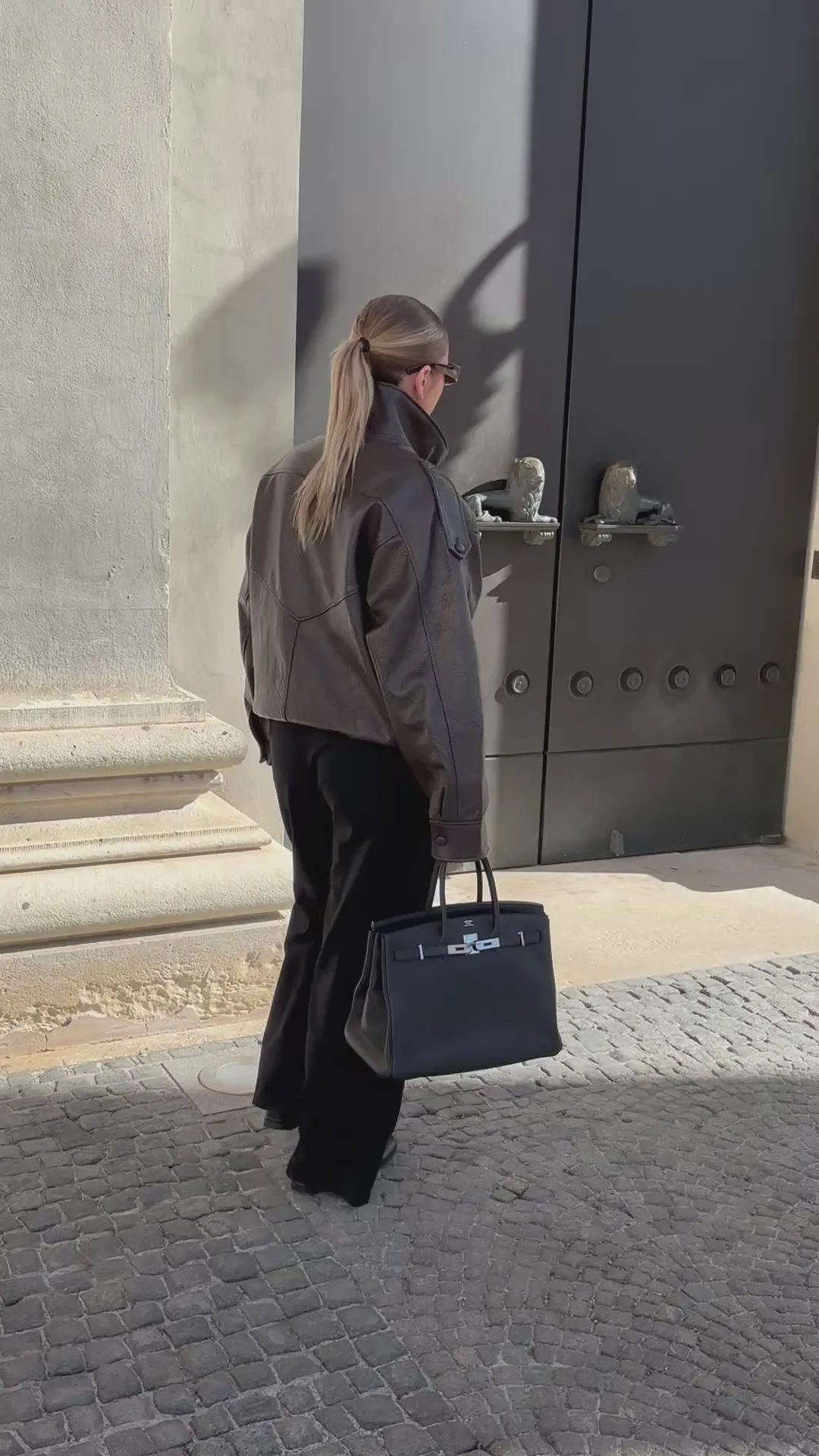 Hermès Black Birkin 35 Retourne Togo Leather Bag with Palladium Hardware 2015